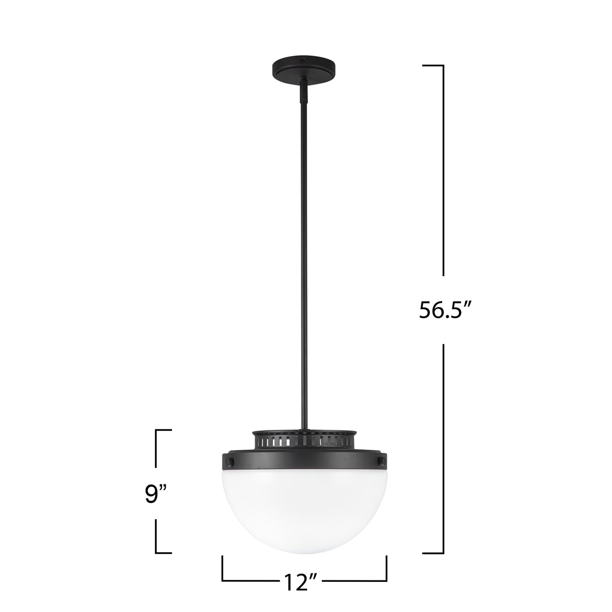 Dahlia 1 Light Pendant 12"