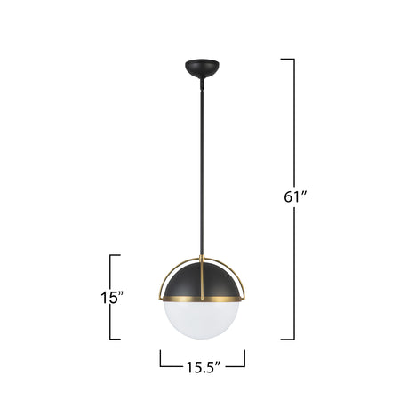 Dahlia 1 Light Pendant 15.4"