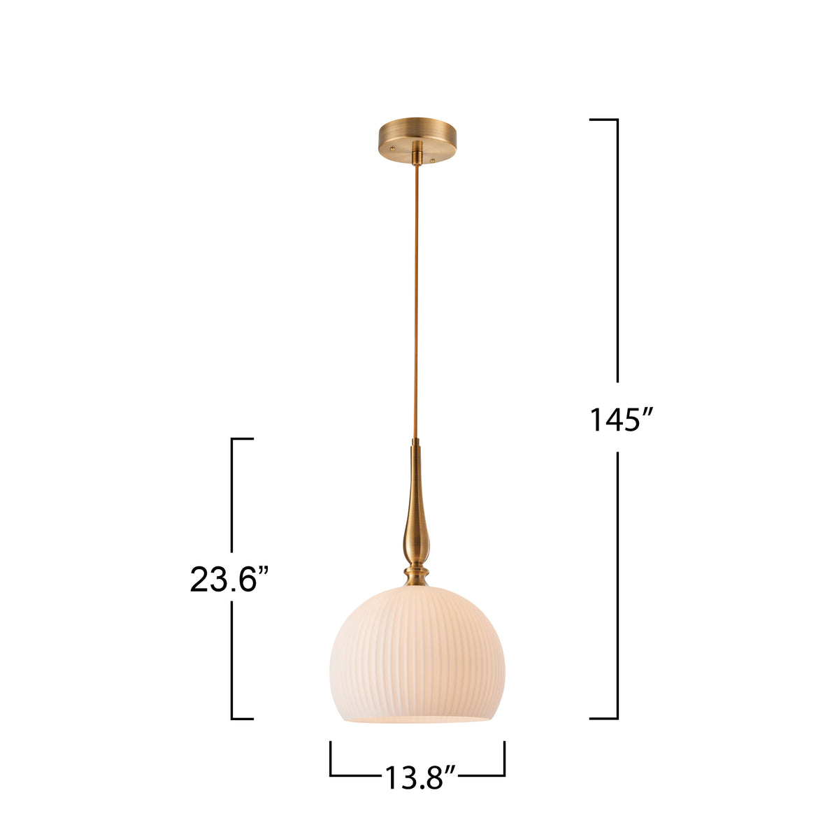 Kate 1 Light Pendant 14"