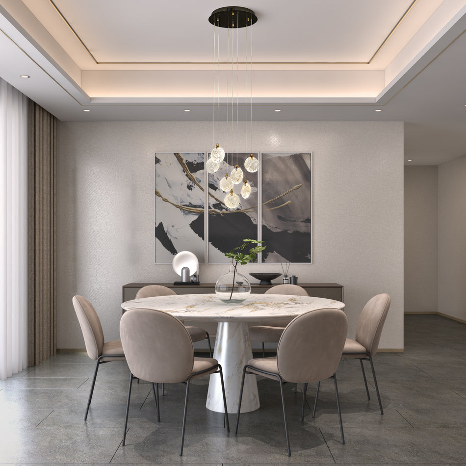 Snowflake 7 Light Integrated LED Chandelier