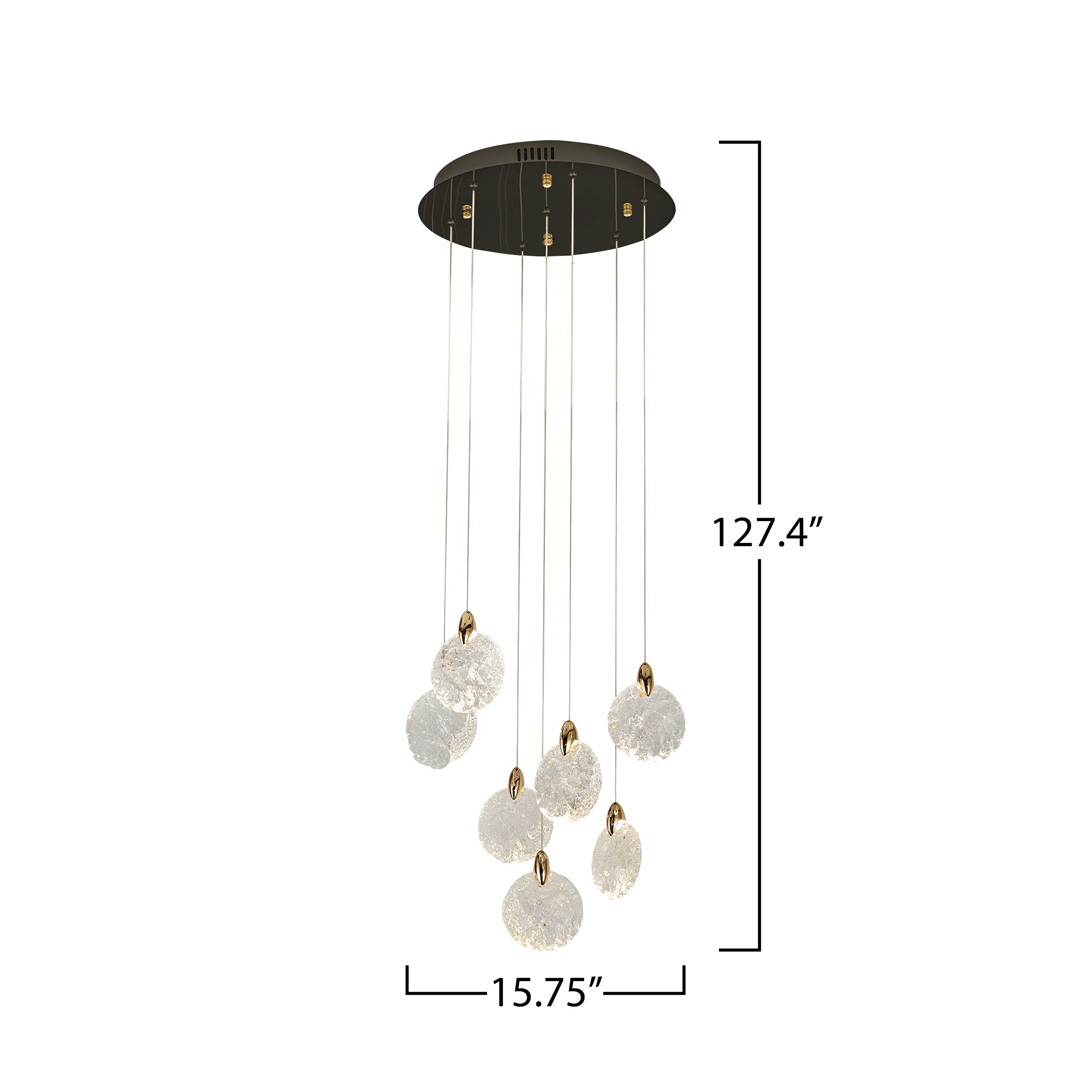 Snowflake 7 Light Integrated LED Chandelier