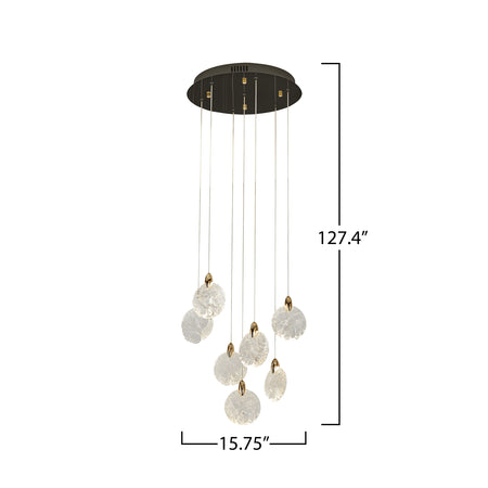 Snowflake 7 Light Integrated LED Chandelier