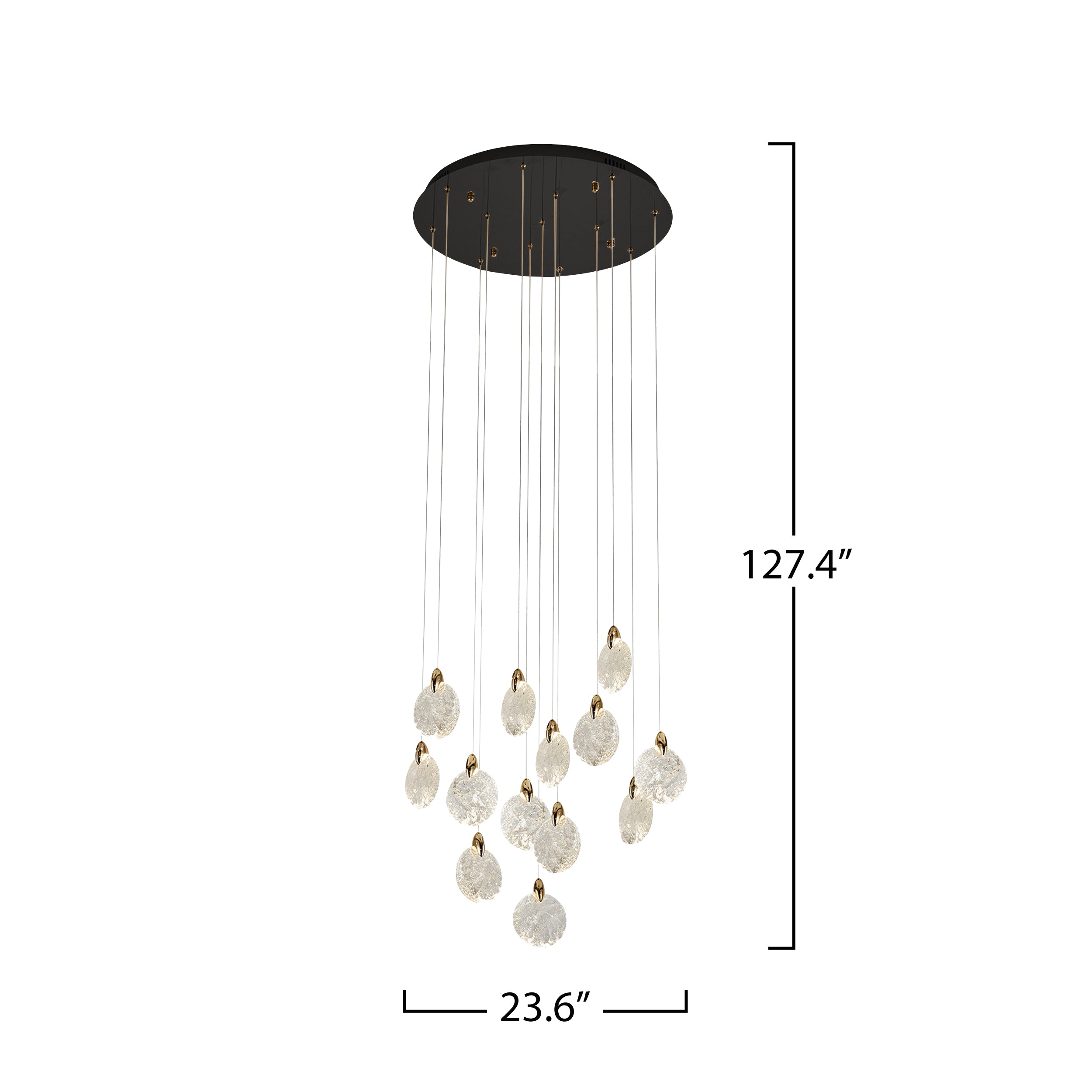 Snowflake 13 Light Integrated LED Chandelier