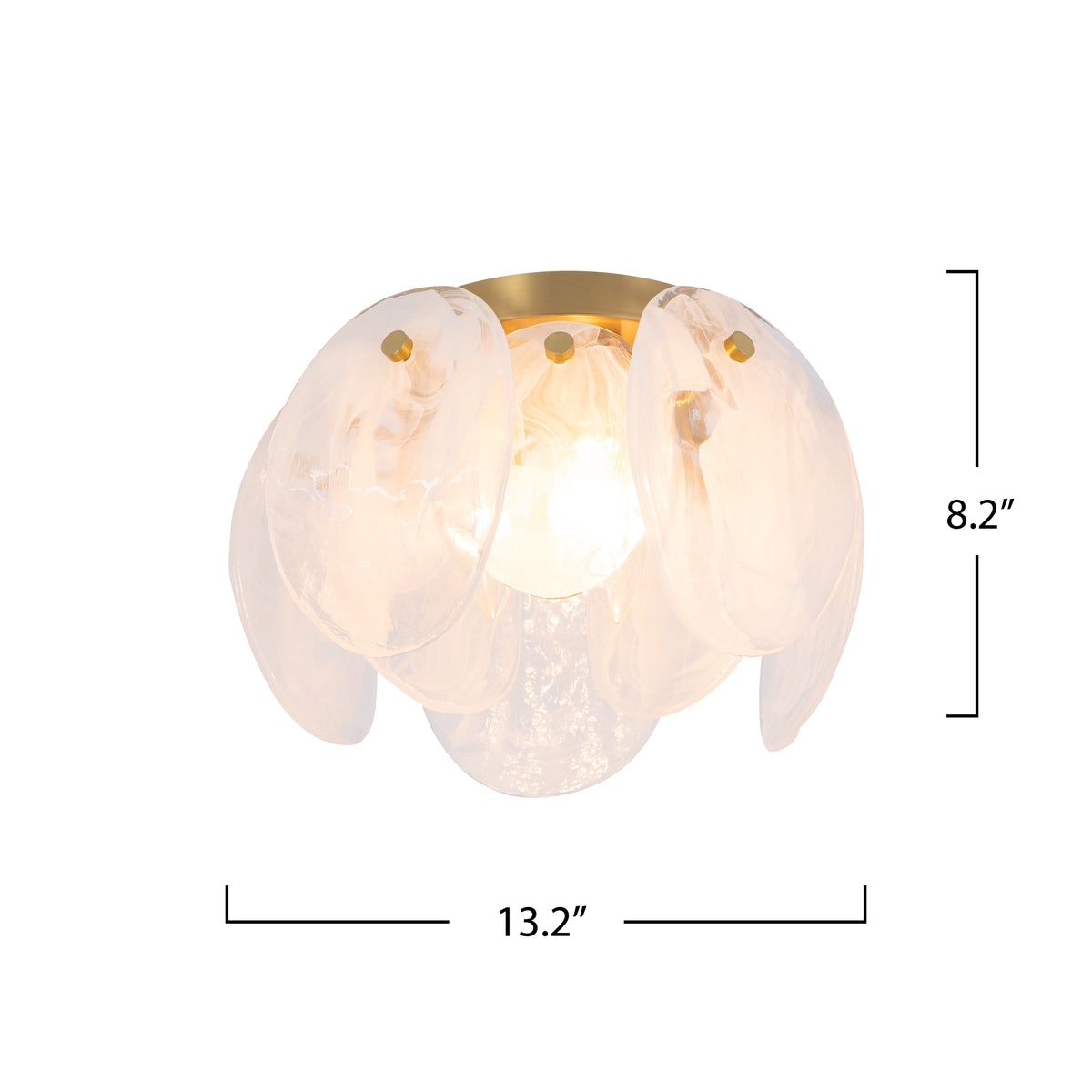 Lily 3 Light Semi Flush Mount