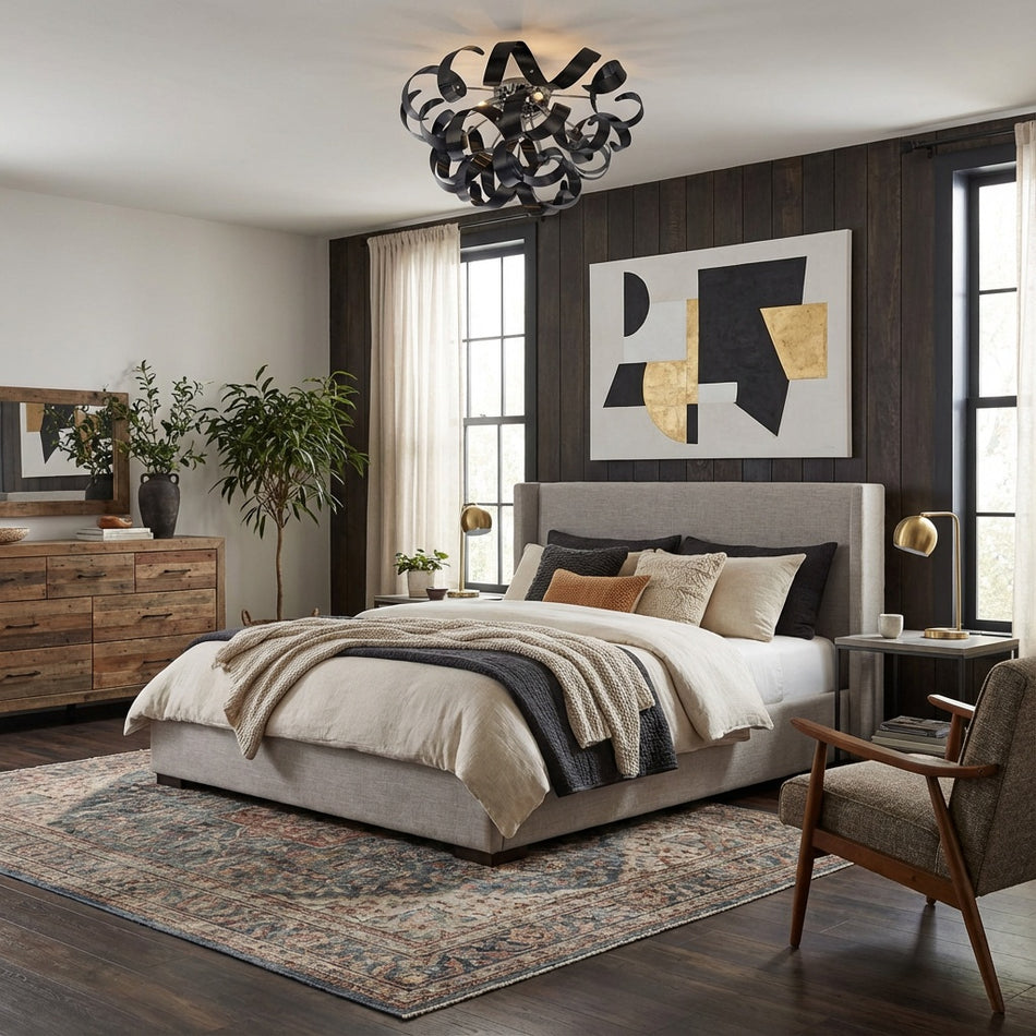 Bel Air collection flush mount in nickel by Artcraft