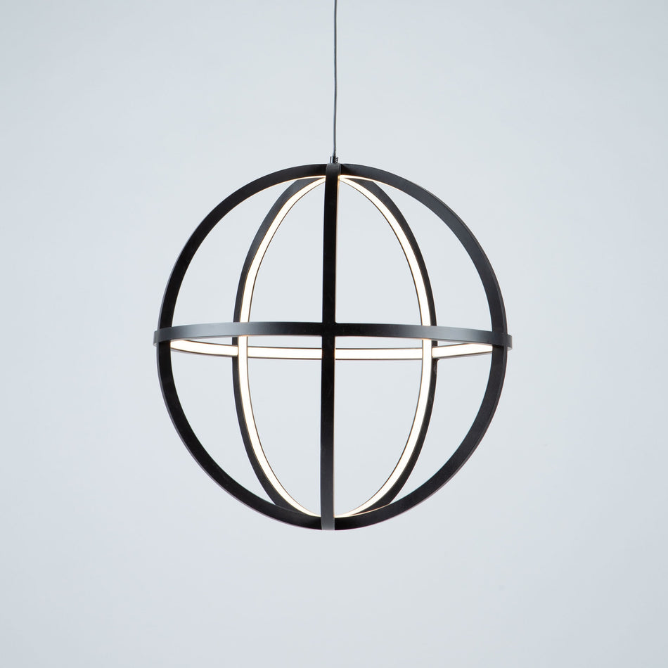 Celestial Small 35W LED Orb Chandelier in Matte Black