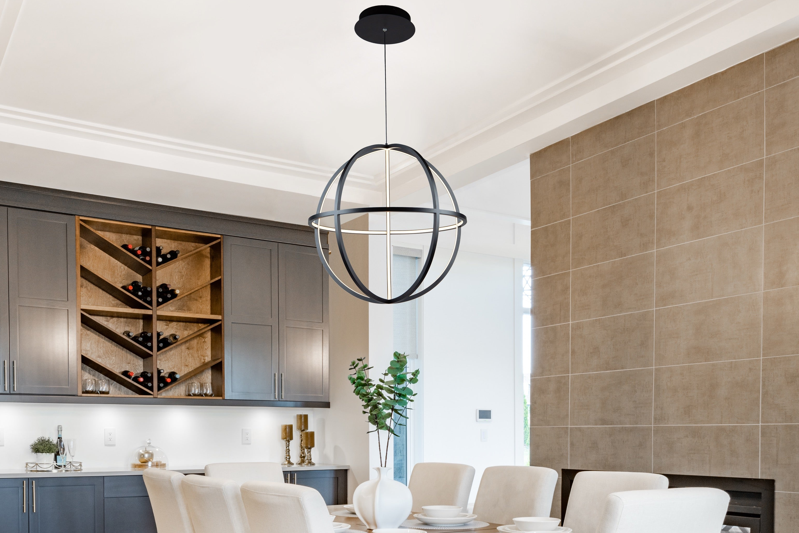 Celestial 55W LED Orb Chandelier