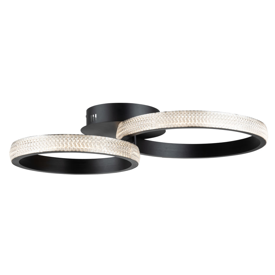 Nova 30W LED Flush Mount Black