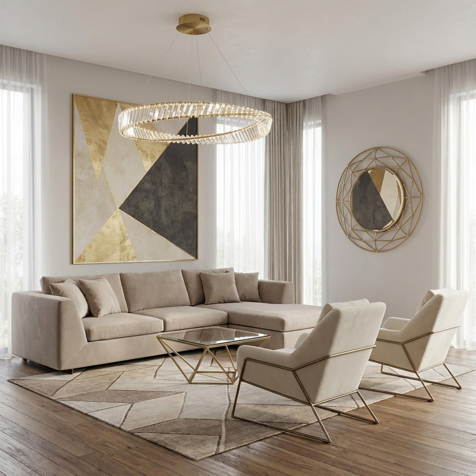 Stella 50W LED Pendant Brushed Brass by Artcraft