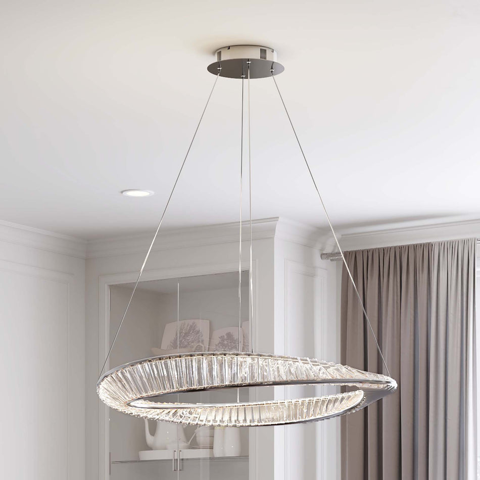 Stella 50W LED Pendant in Satin Nickel by Artcraft