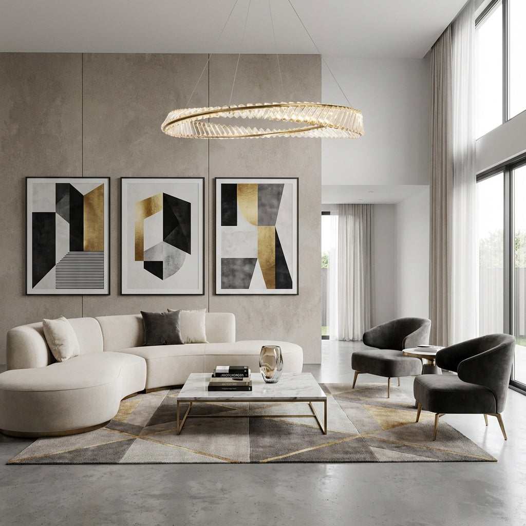 Sparkling Stella Collection 65W LED Pendant in Satin Nickel by Artcraft