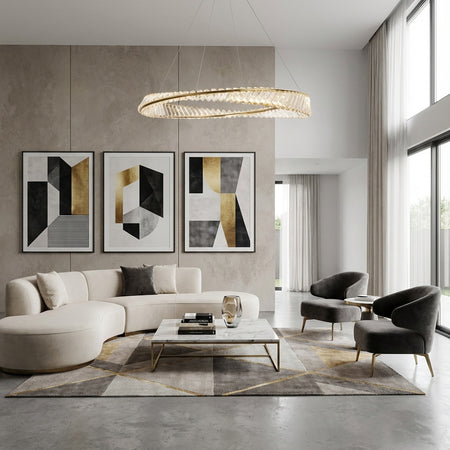 Sparkling Stella Collection 65W LED Pendant in Satin Nickel by Artcraft