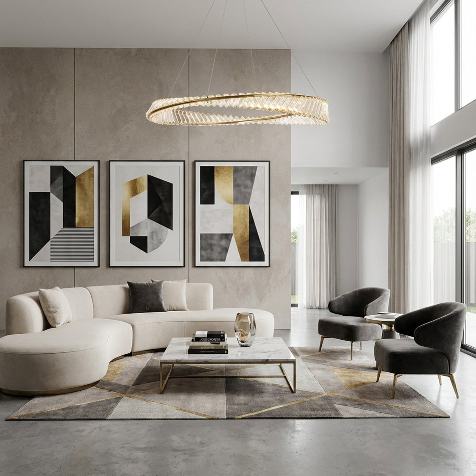 Sparkling Stella Collection 65W LED Pendant in Satin Nickel by Artcraft