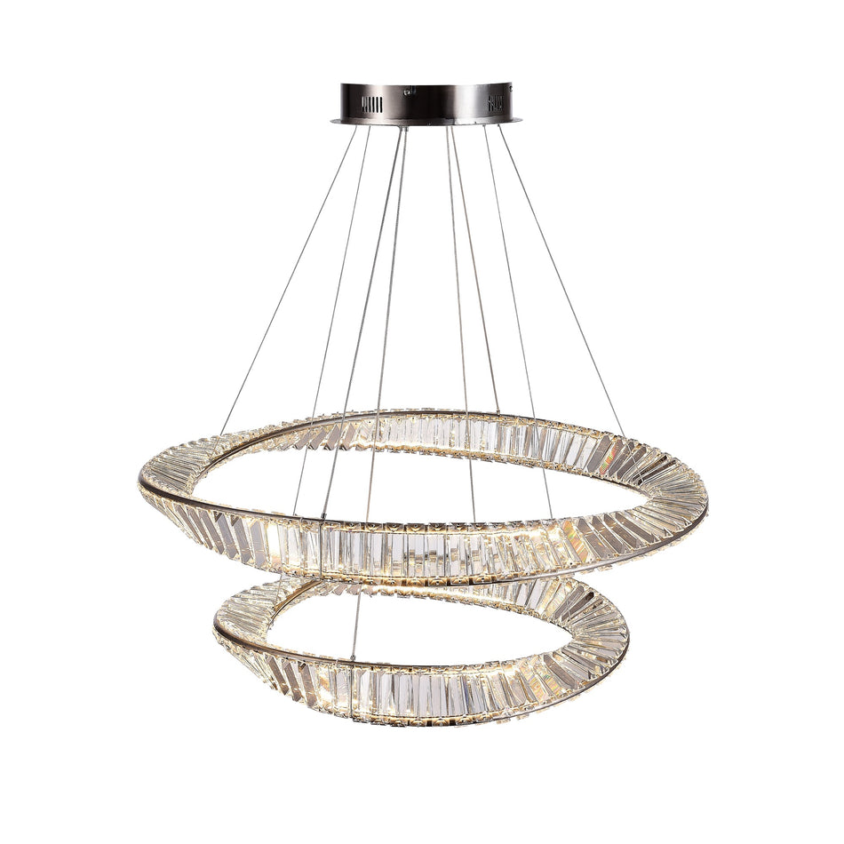 Stella 90W LED Chandelier Satin Nickel