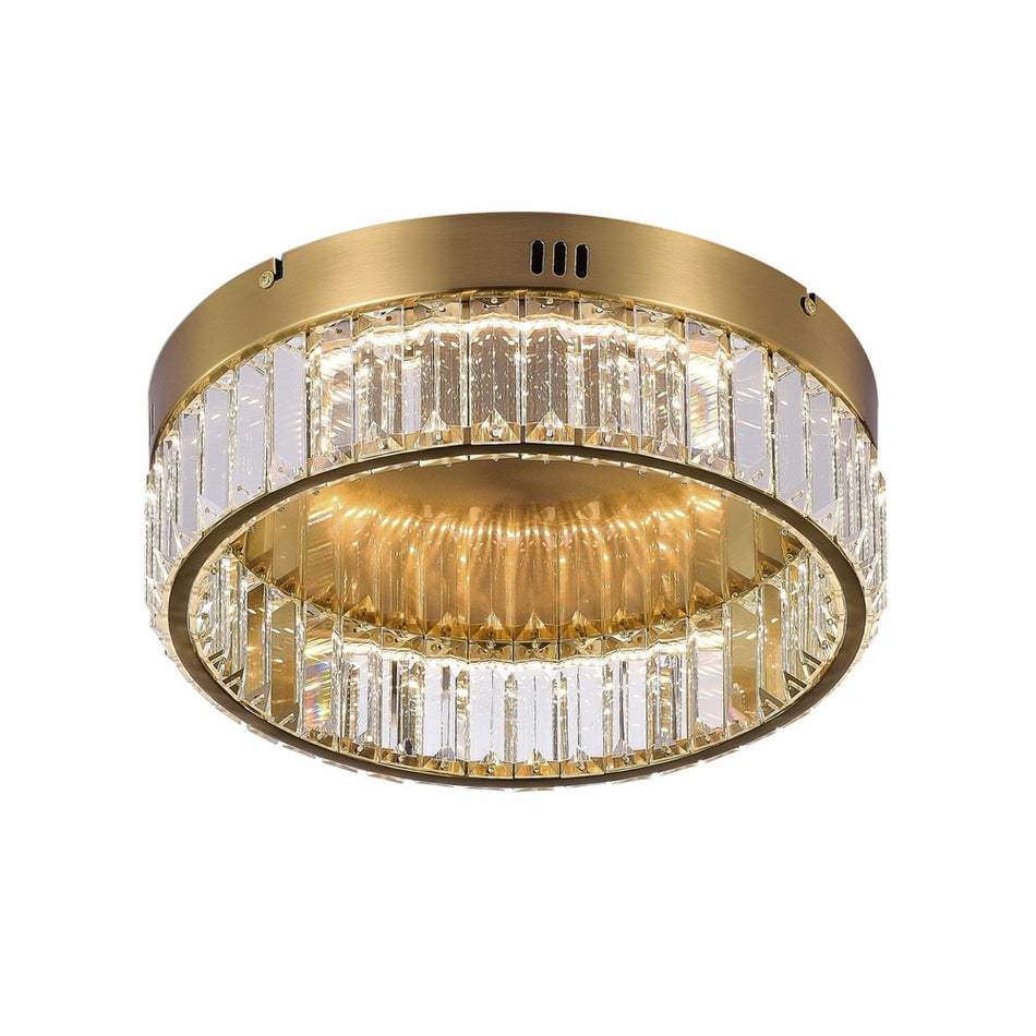 Stella Single Tier LED Flushmount Brushed Brass