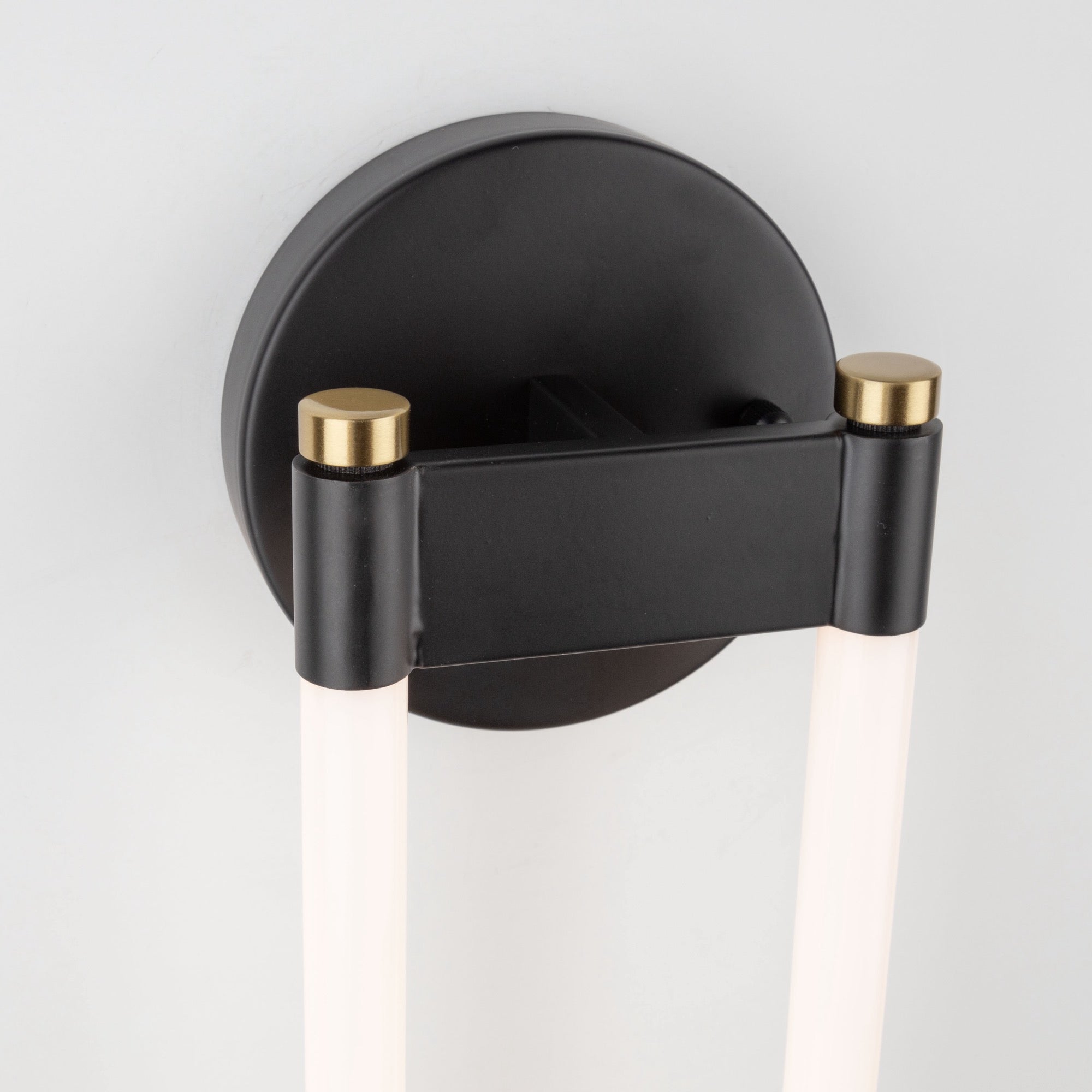 Cascata Collection 1-Light Sconce Black and Brushed Brass