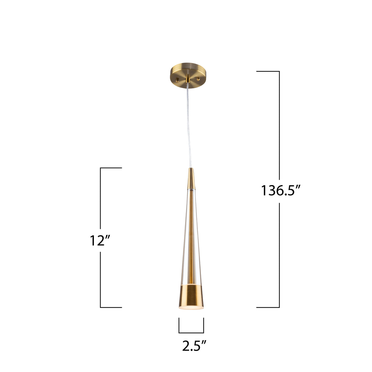 Sunnyvale Collection 1-Light Pendant Brass