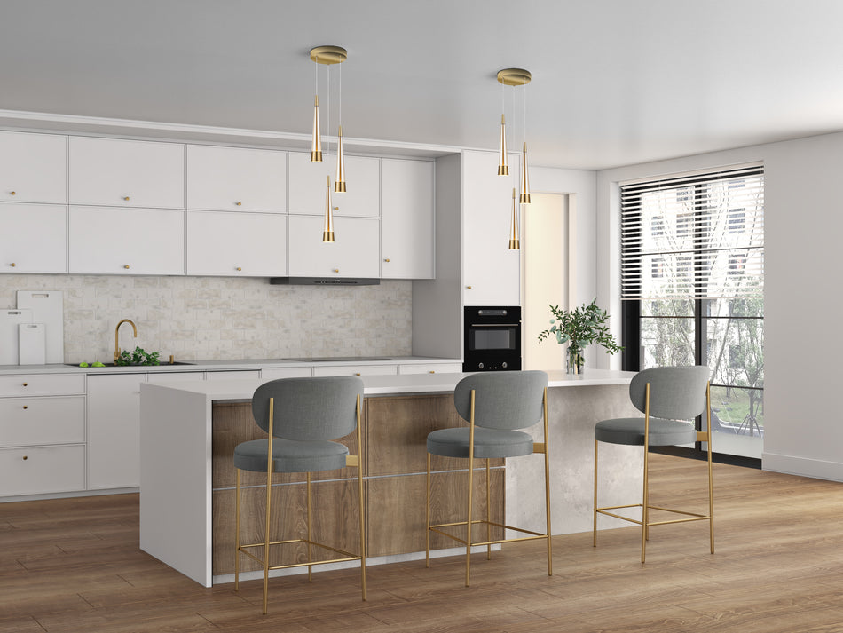 Sunnyvale Collection 3-Light Chandelier Brass
