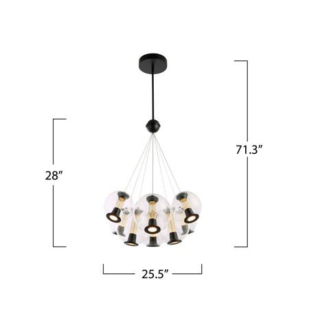 Arlo Collection 8-Light Chandelier Black