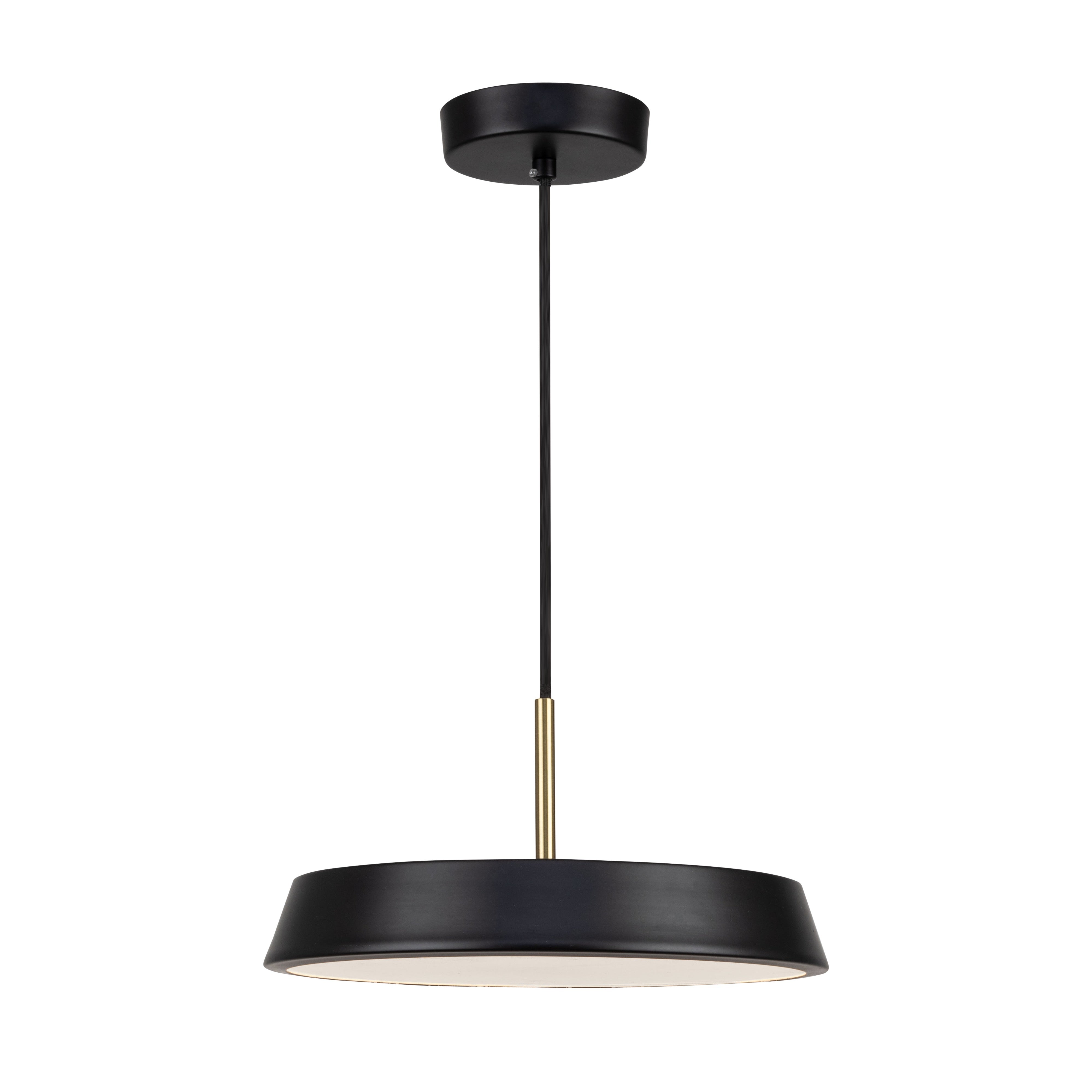 Lexi Collection 1-Light 12" Pendant Black