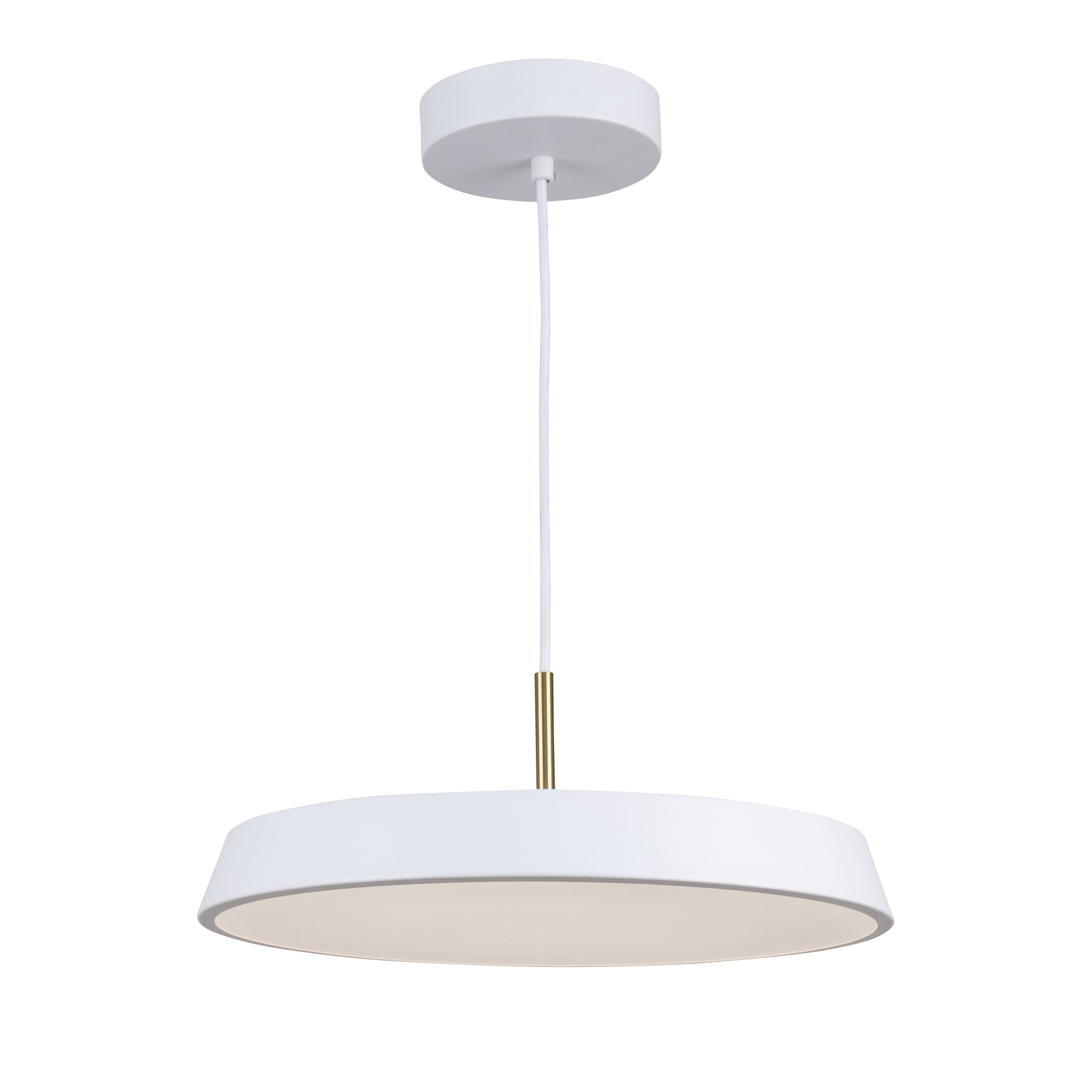 Lexi Collection 1-Light 16" Pendant White
