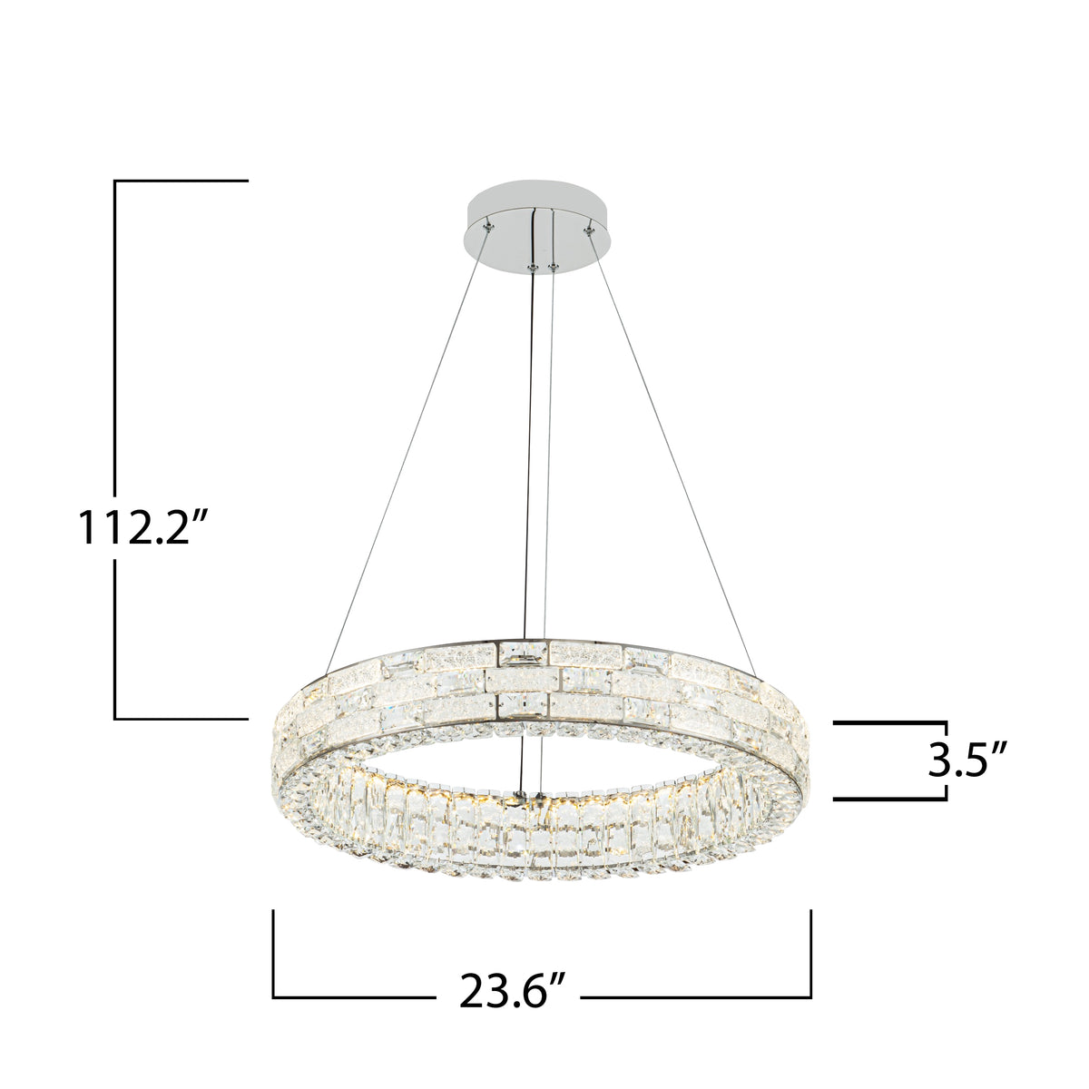 Elegance Integrated LED Chandelier 24"