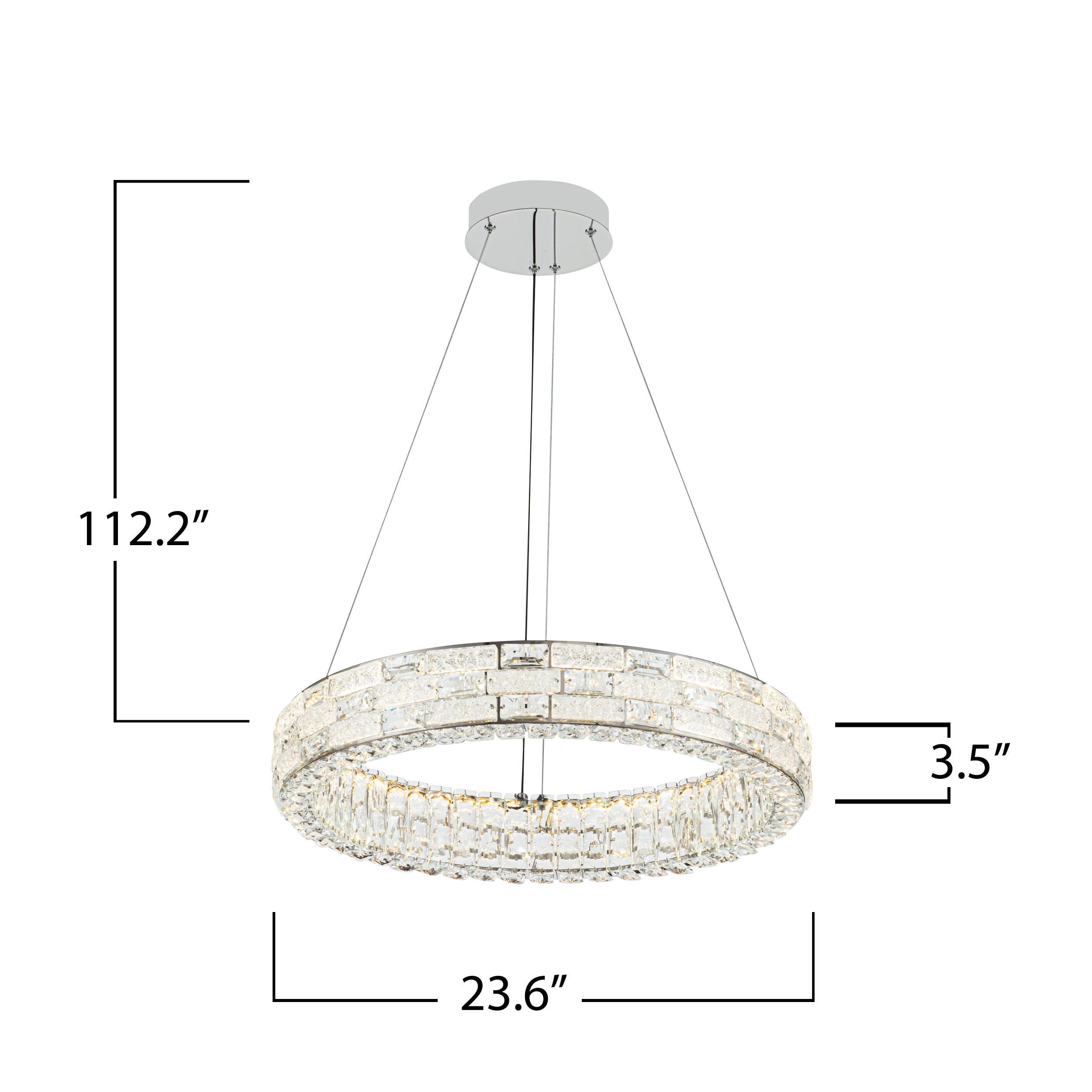 Elegance Integrated LED Chandelier 24"