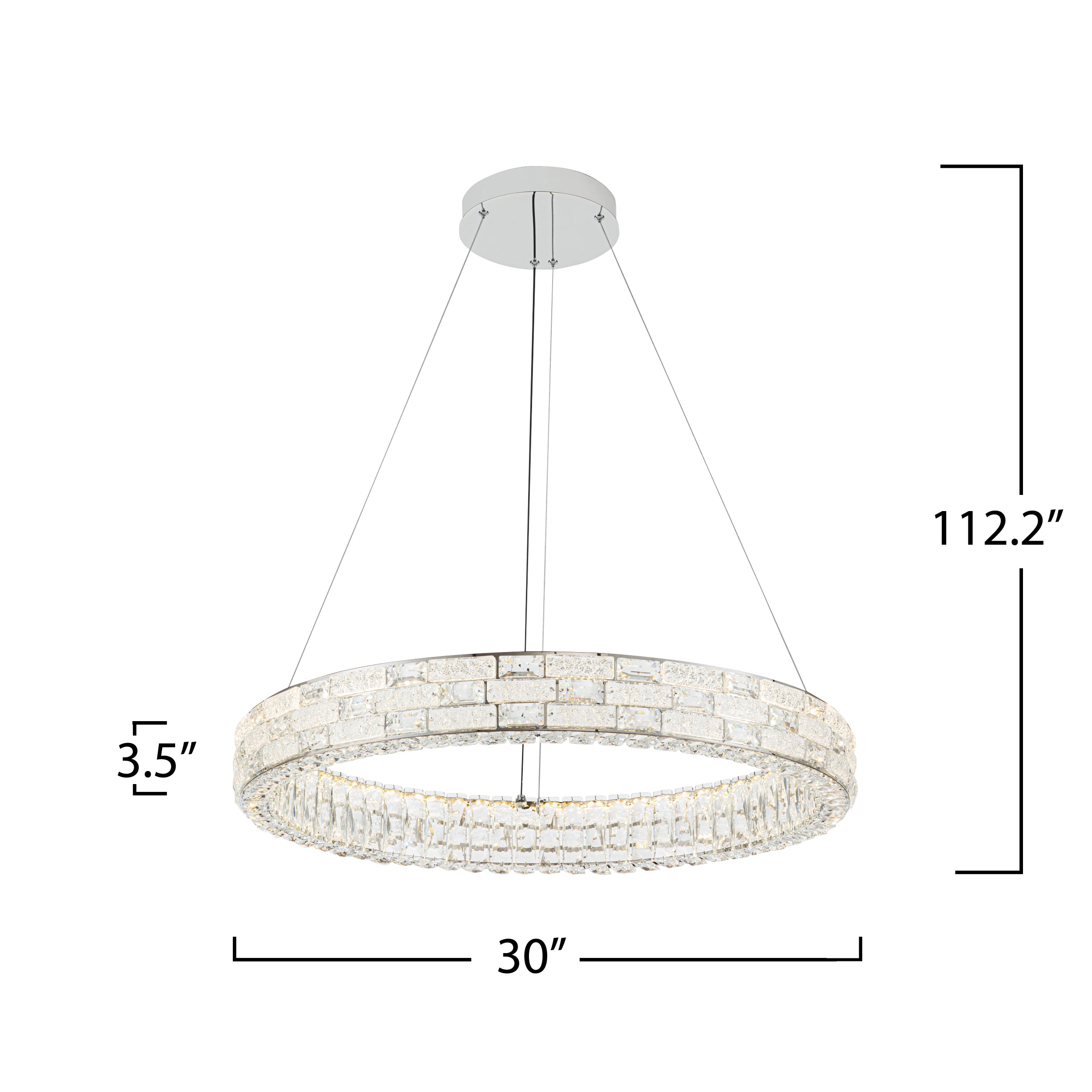 Elegance Integrated LED Chandelier 30"