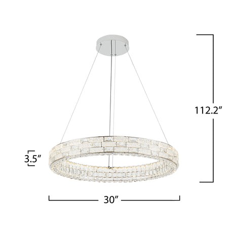 Elegance Integrated LED Chandelier 30"