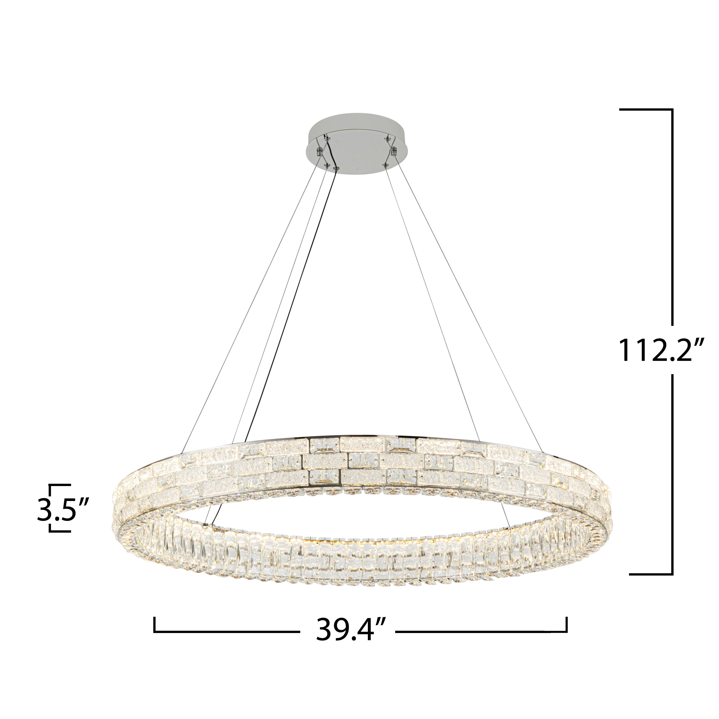 Elegance Integrated LED Chandelier 40"