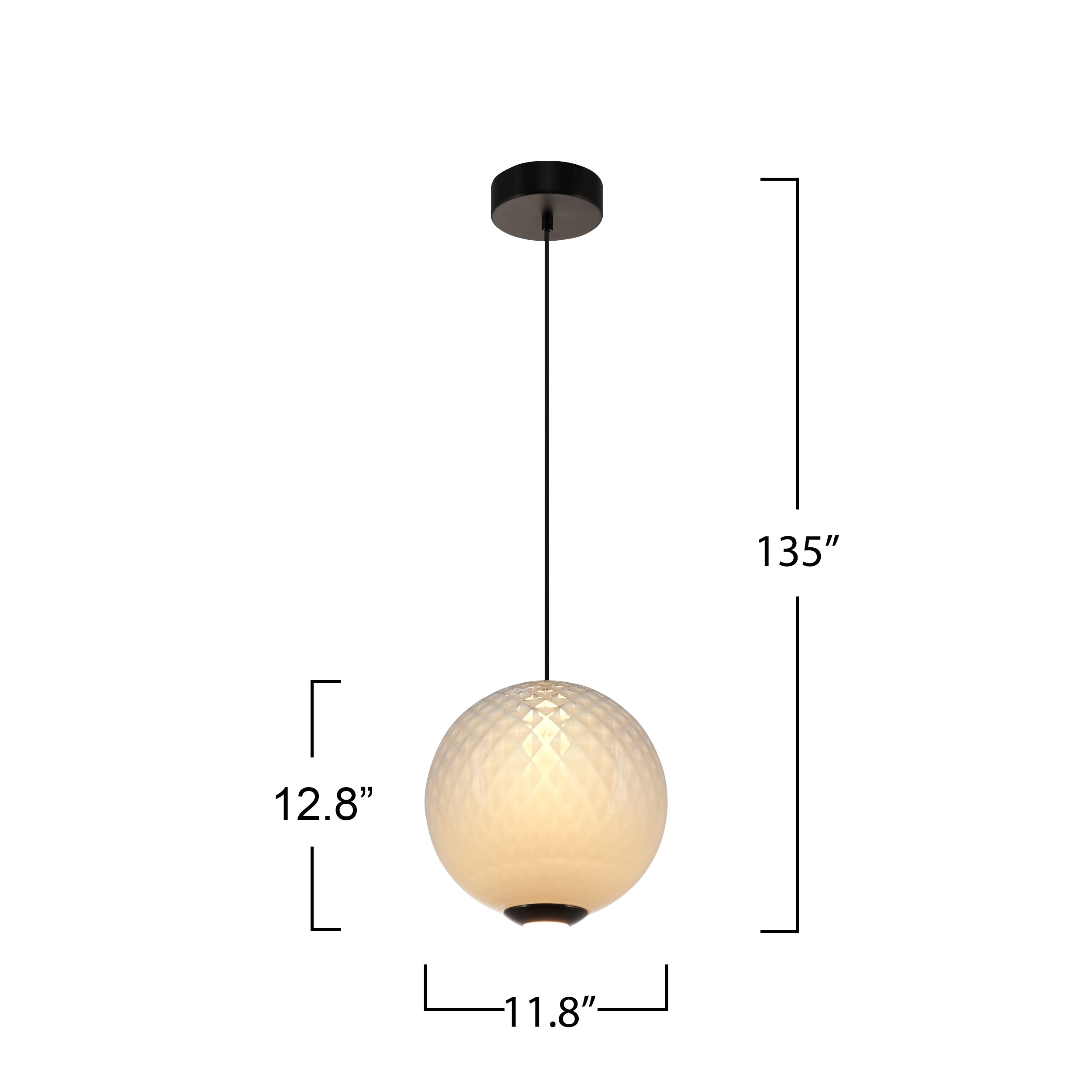 Celeste Integrated LED Pendant 12"