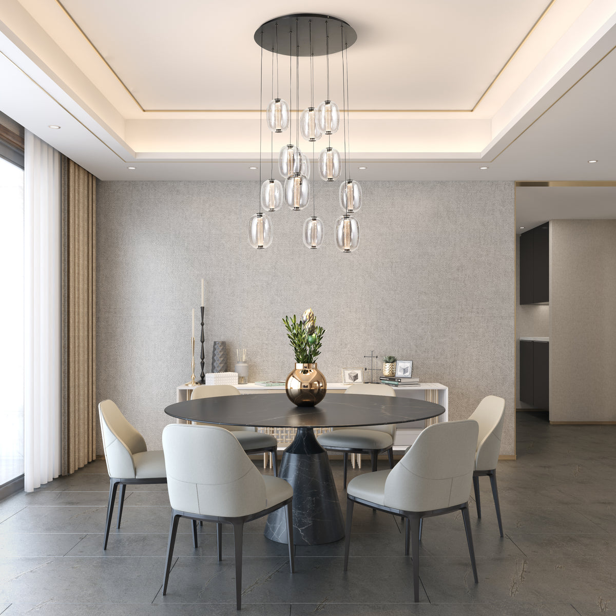 Vega Integrated LED 12 Light Chandelier