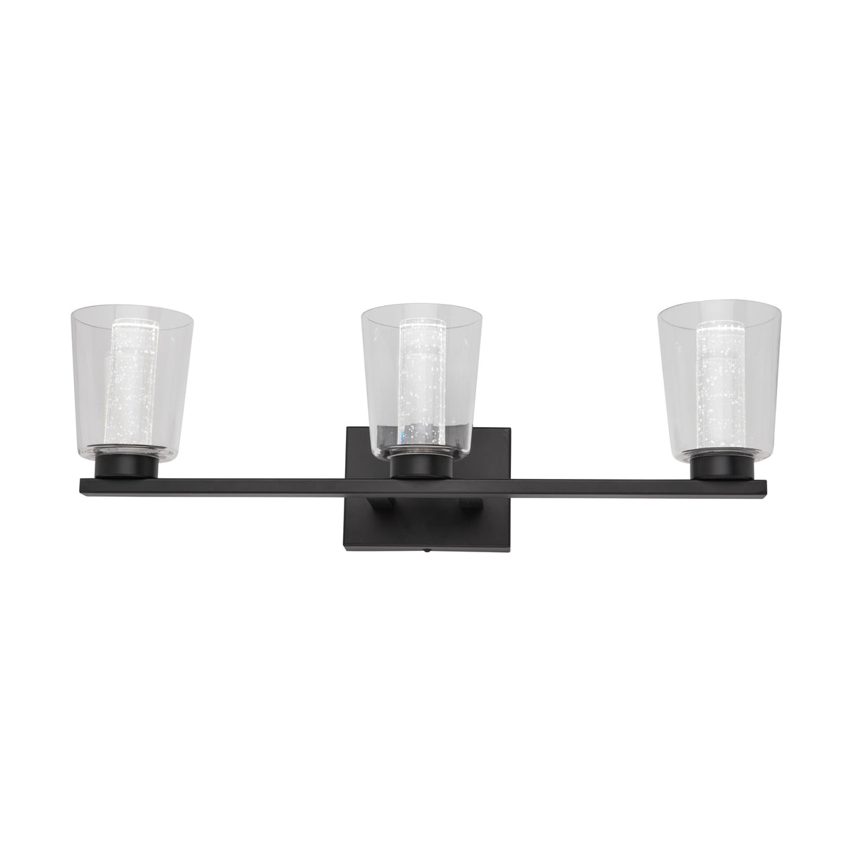 Dalton Collection 3-Light Bathroom Vanity Fixture Black