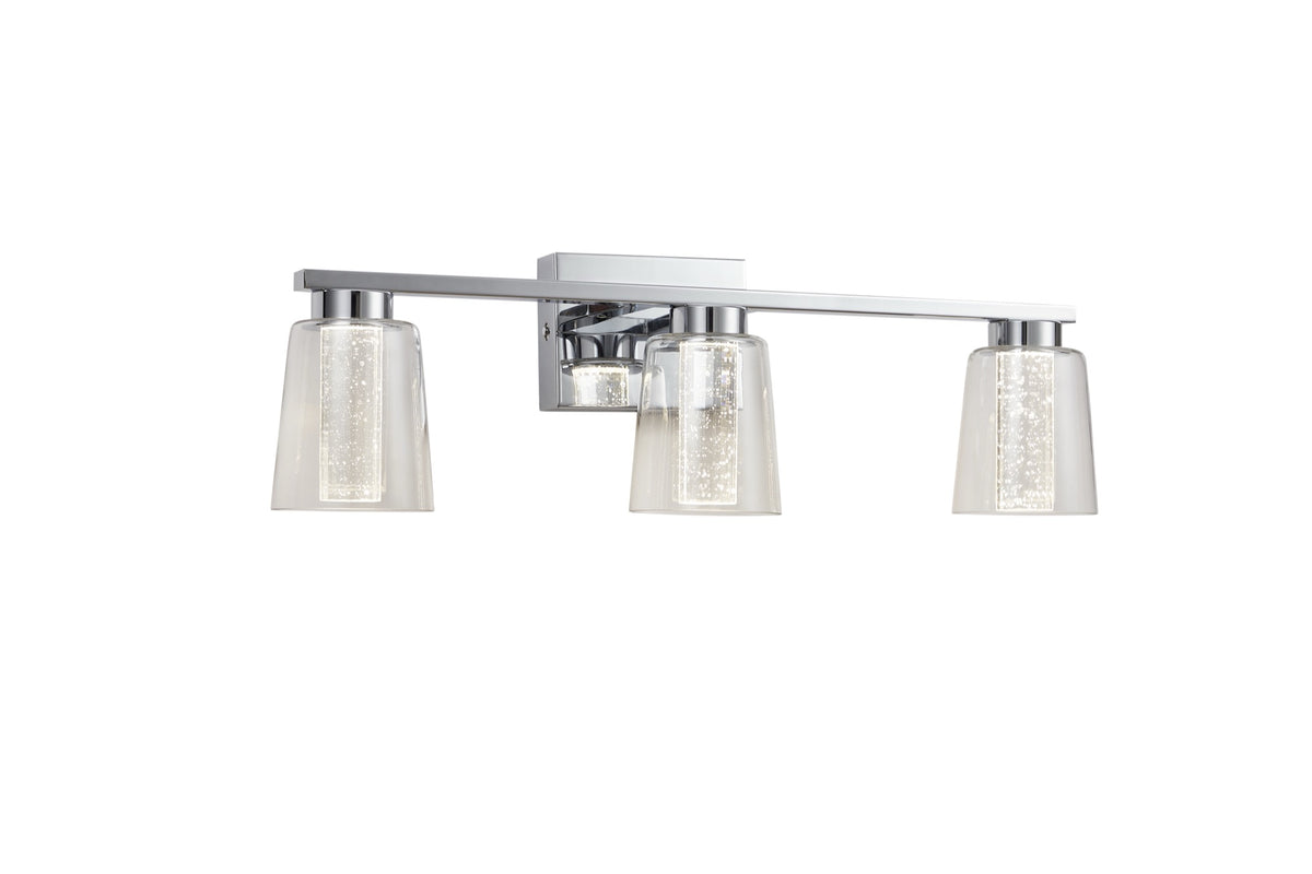 Dalton Collection 3-Light Bathroom Vanity Fixture Chrome