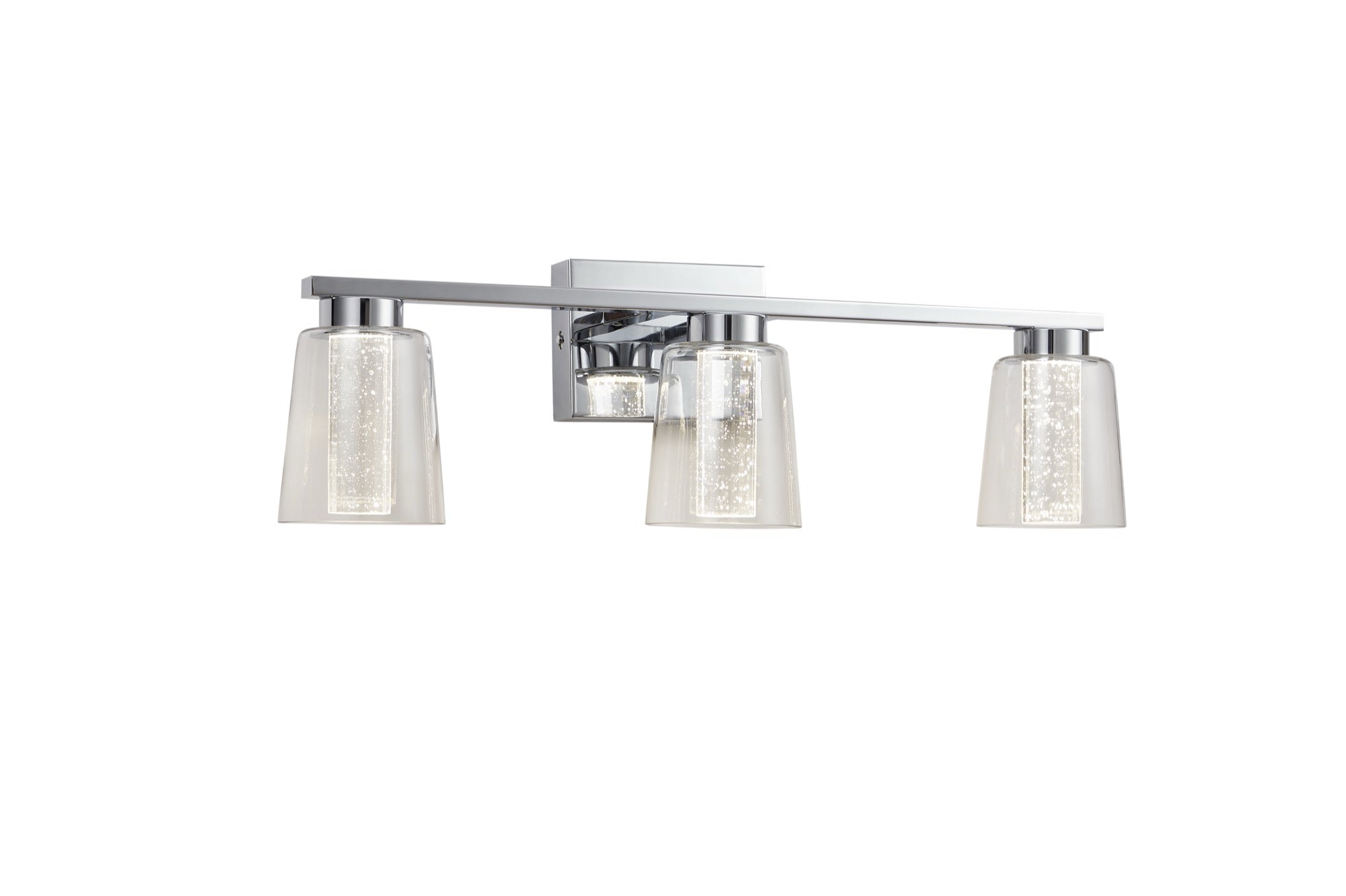 Dalton Collection 3-Light Bathroom Vanity Fixture Chrome