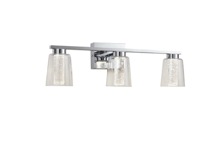 Dalton Collection 3-Light Bathroom Vanity Fixture Chrome