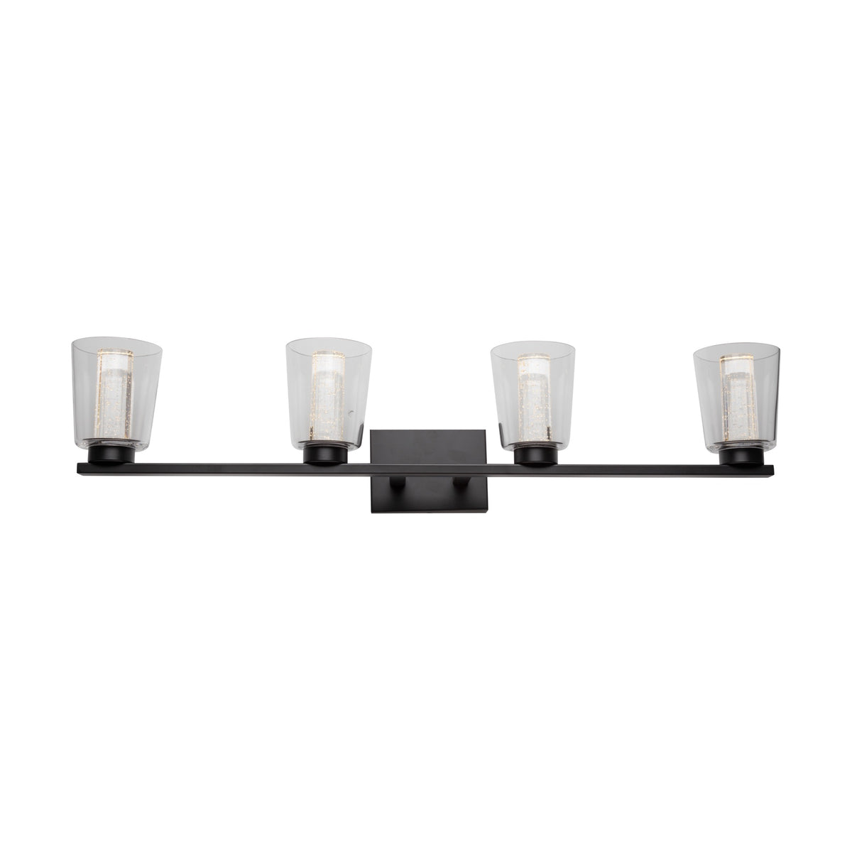 Dalton Collection 4-Light Bathroom Vanity Fixture Black