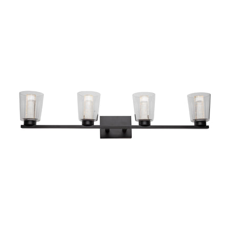 Dalton Collection 4-Light Bathroom Vanity Fixture Black