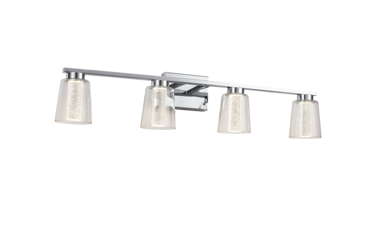 Dalton Collection 4-Light Bathroom Vanity Fixture Chrome