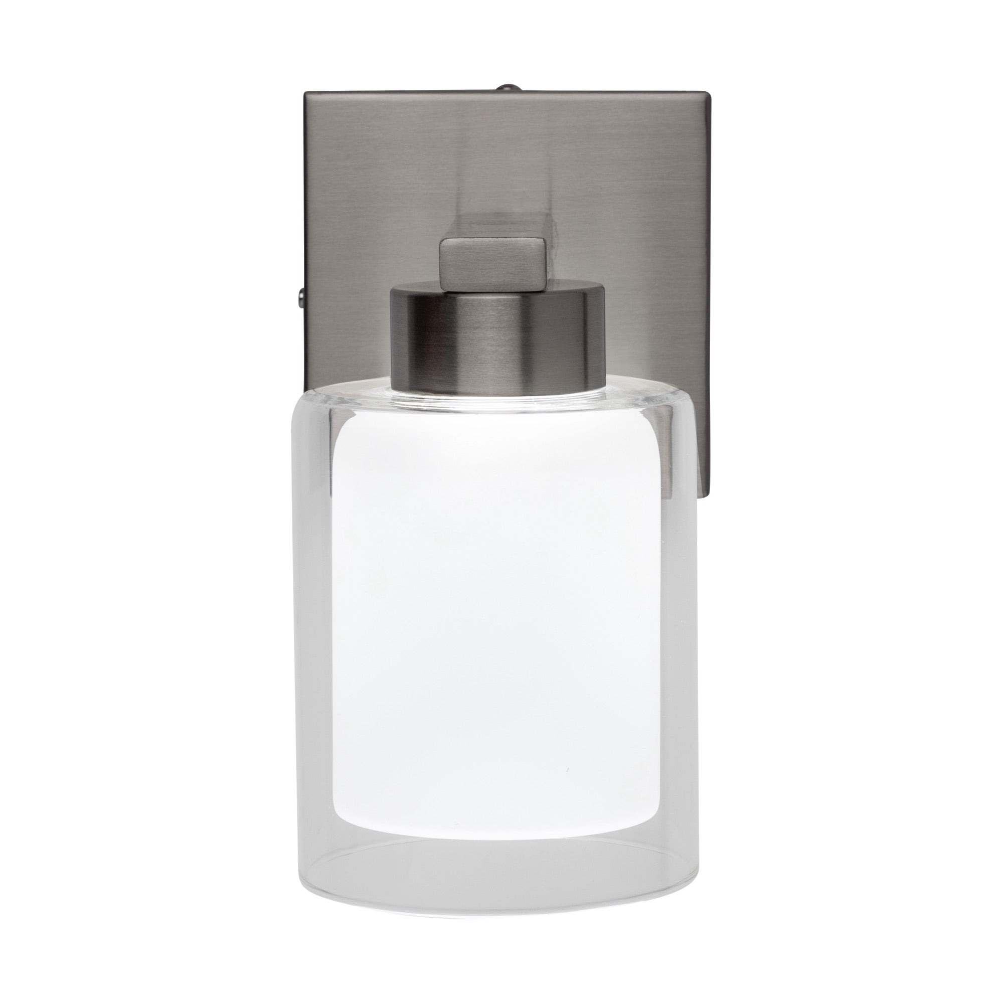 Saville Collection 1-Light Bathroom Sconce Brushed Nickel