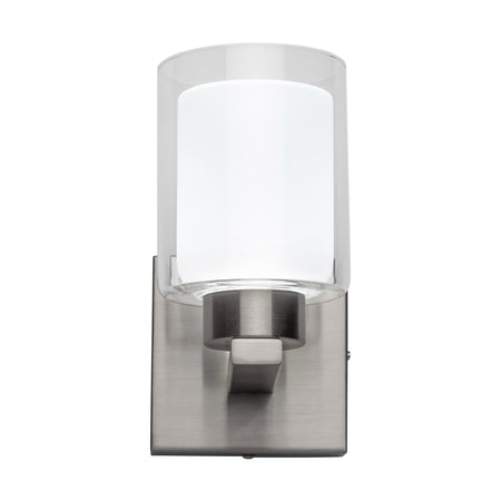 Saville Collection 1-Light Bathroom Sconce Brushed Nickel