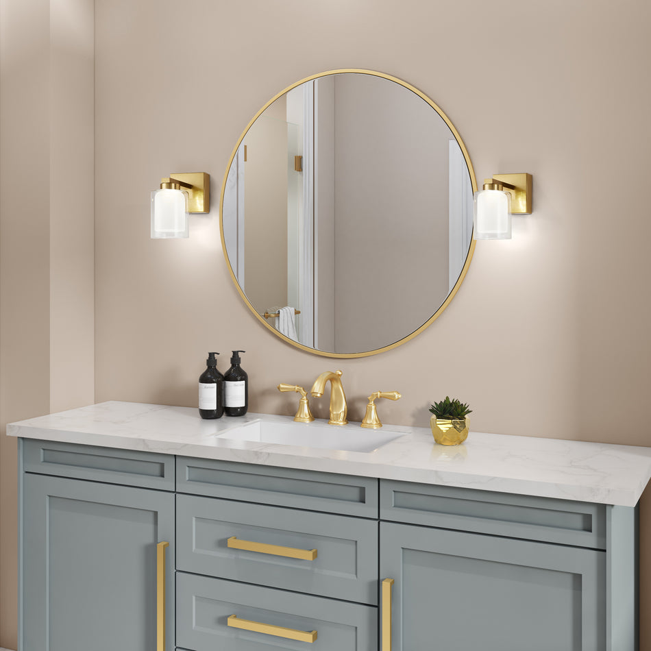 Saville Collection 1-Light Bathroom Brass