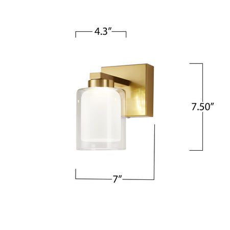 Saville Collection 1-Light Bathroom Brass