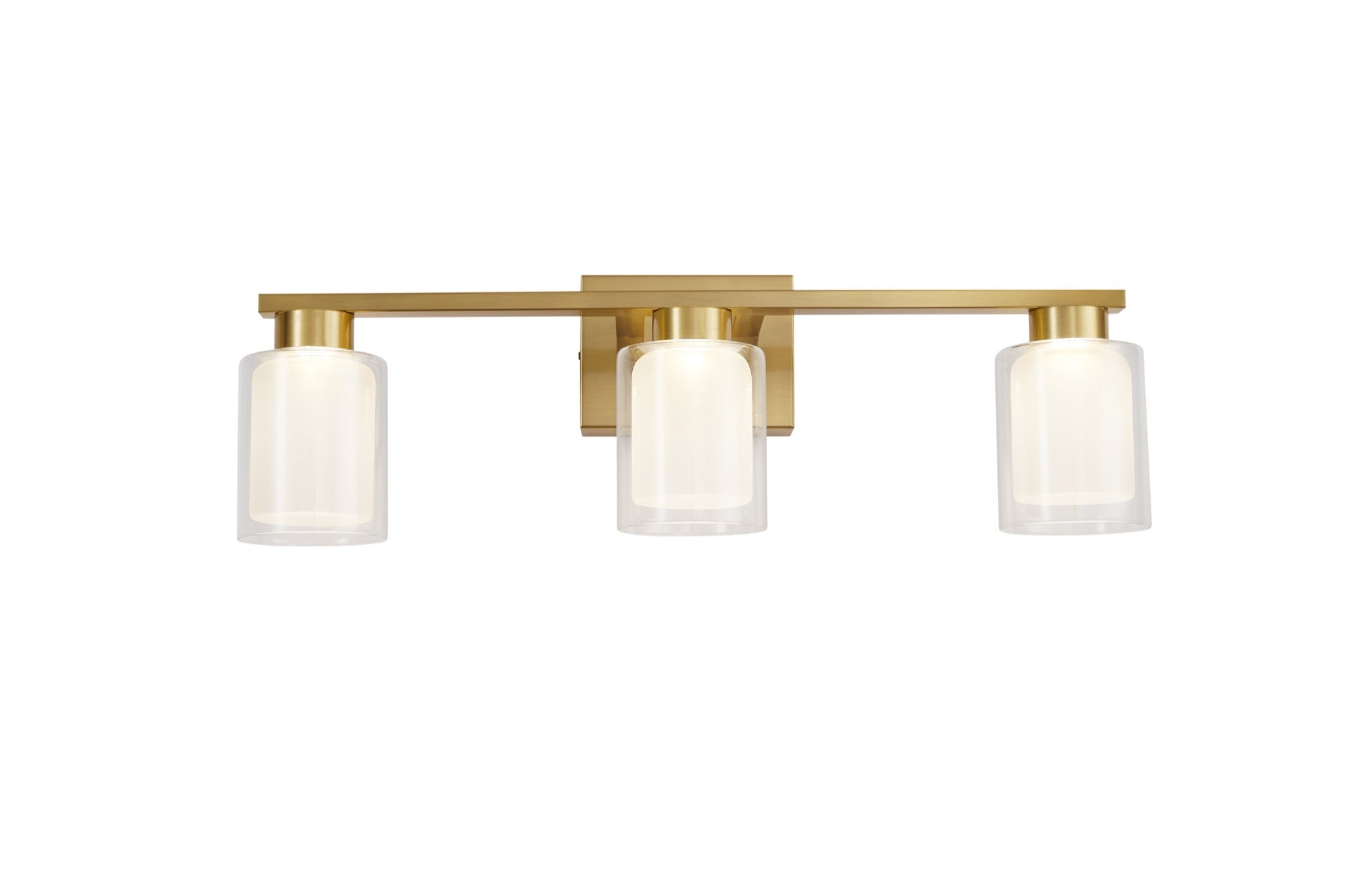 Saville Collection 3-Light Bathroom Vanity Fixture Brass