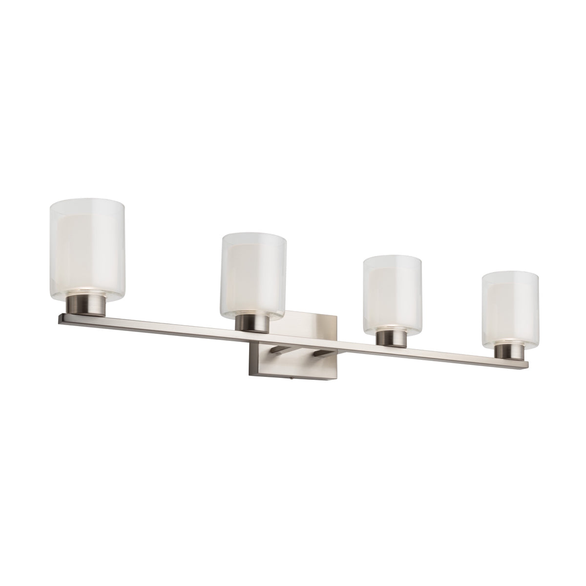 Saville Collection 4-Light Bathroom Vanity Fixture Brushed Nickel