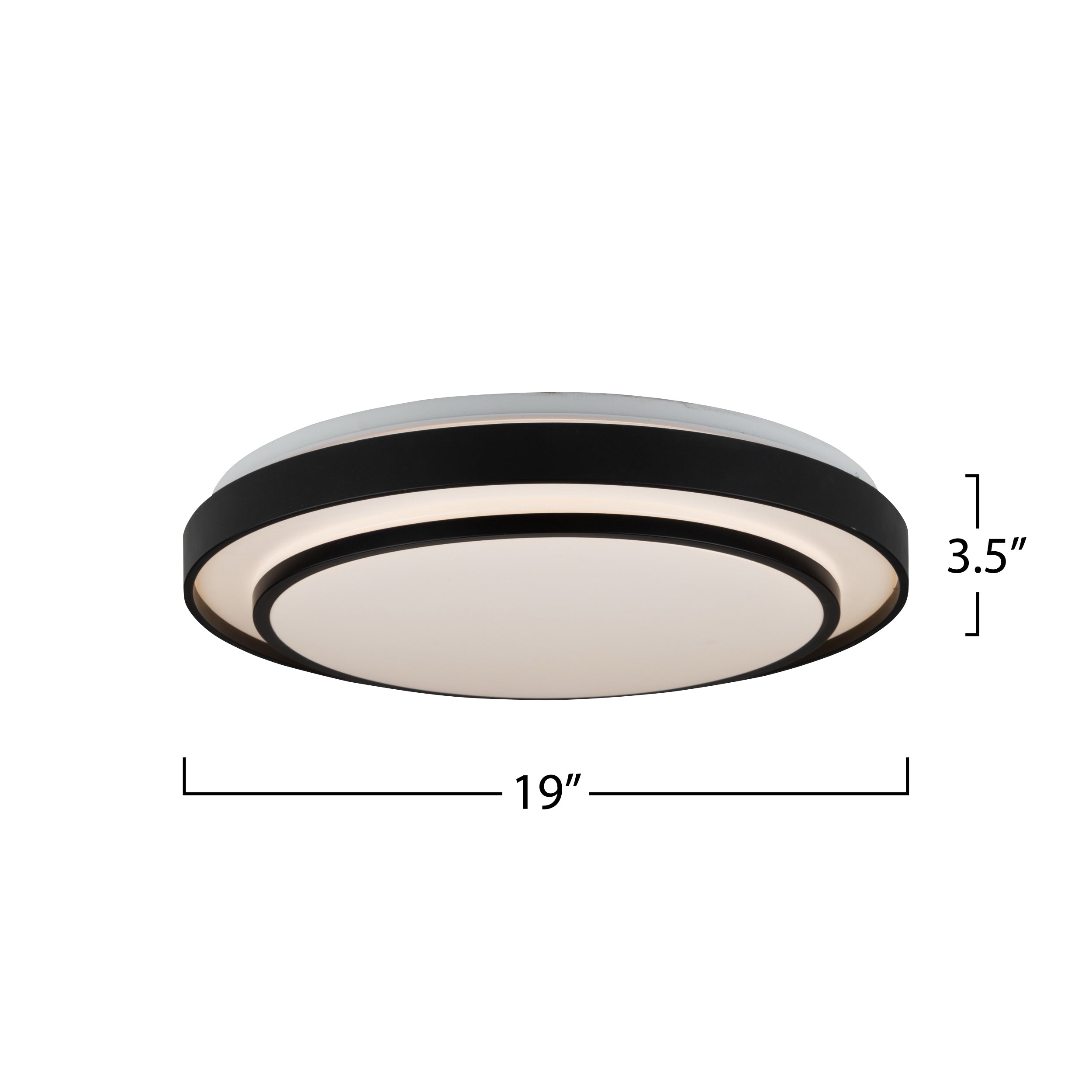 Aziza Collection 1-Light 19" Flush Mount Black