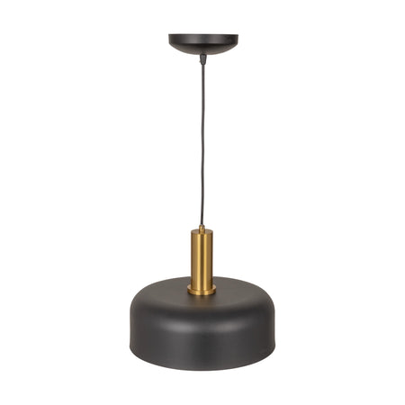 Orsa Collection 1-Light Pendant Black and Brushed Brass