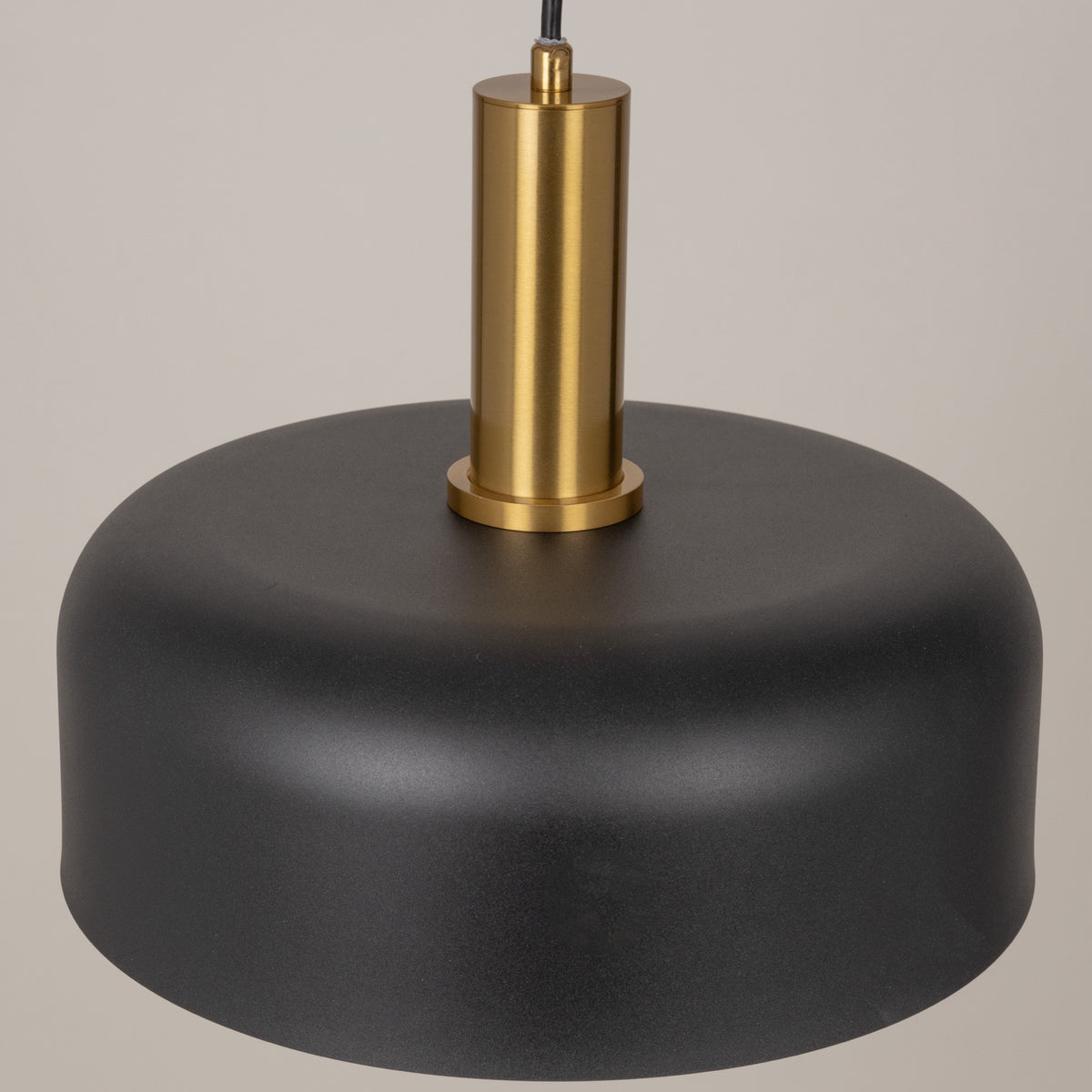 Orsa Collection 1-Light Pendant Black and Brushed Brass