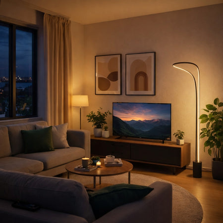 Artcraft Lighting Cortina 57.87-inch Matte Black Floor Lamp