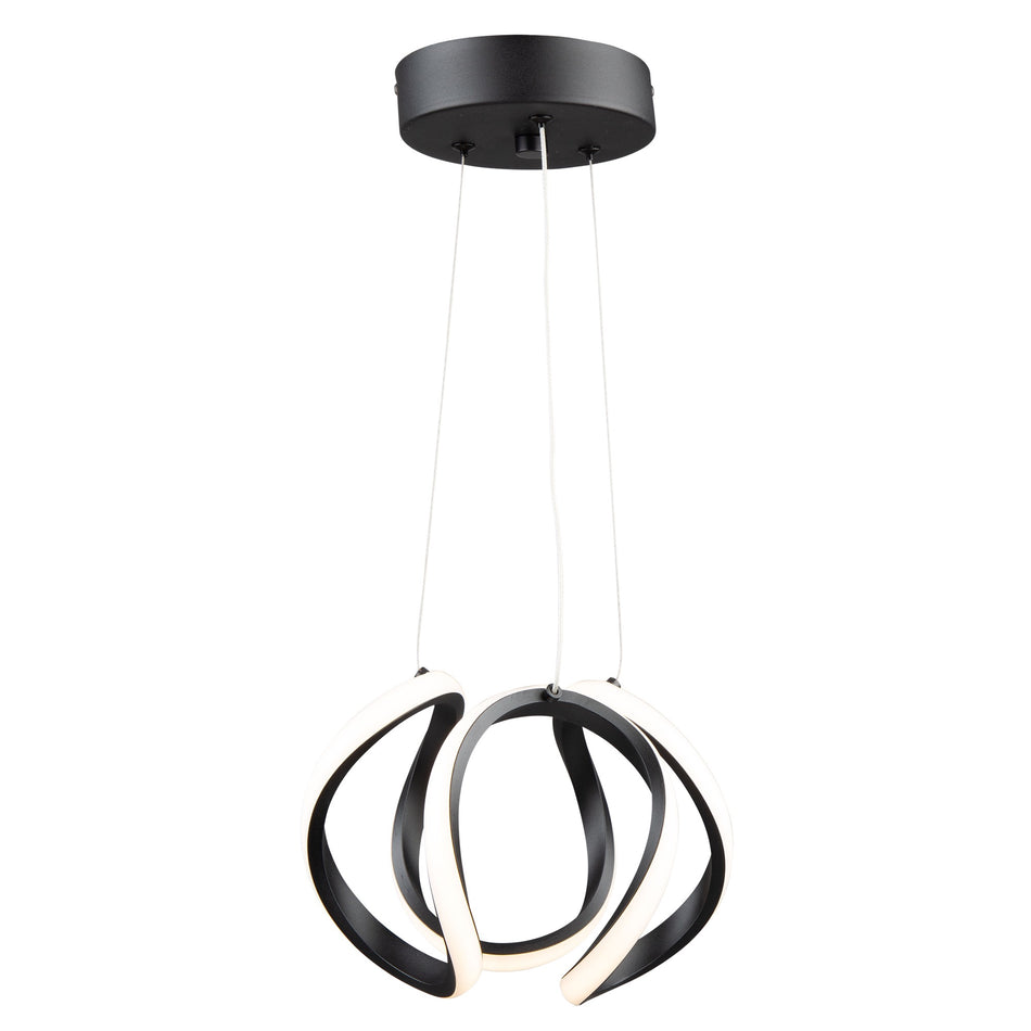 Mira 15W LED Pendant Black